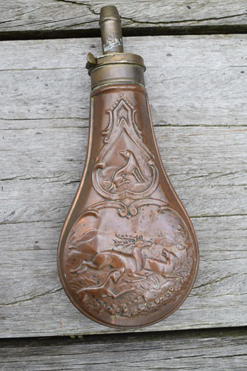 Miscellaneous: 19th century British antique powder flask by WARD & SONS ...